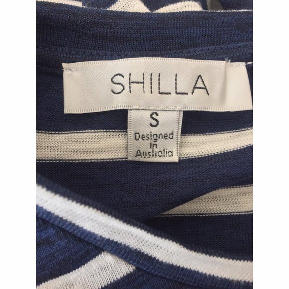 Shilla Empire Stripe Jersey Top Navy/White Stripe - Picture 5 of 5